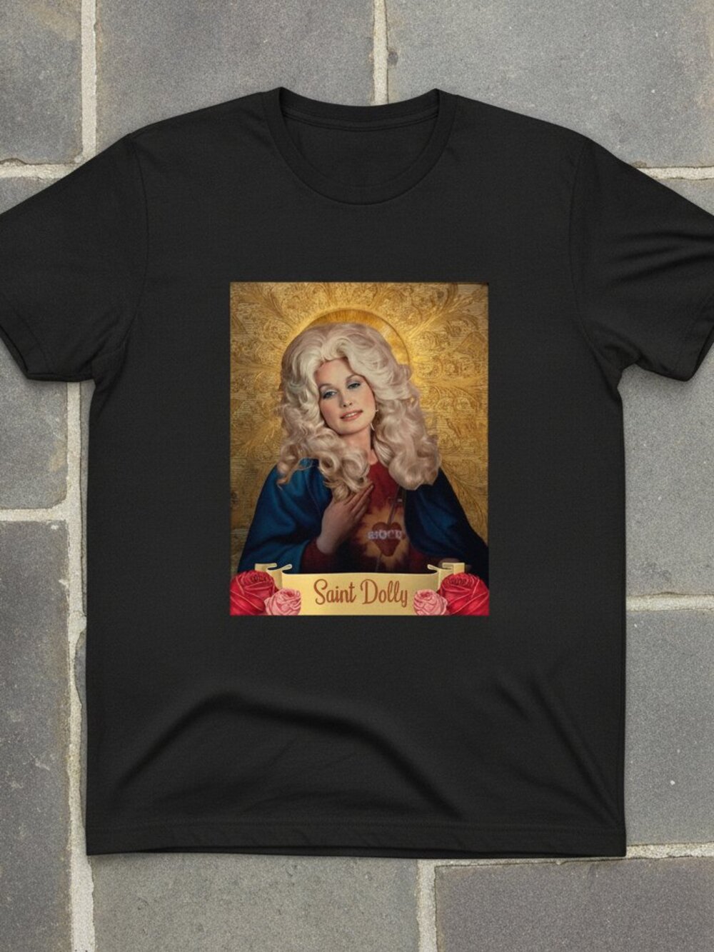 Saint Dolly Parton Renaissance Icon Graphic Black Unisex T-Shirt Gift